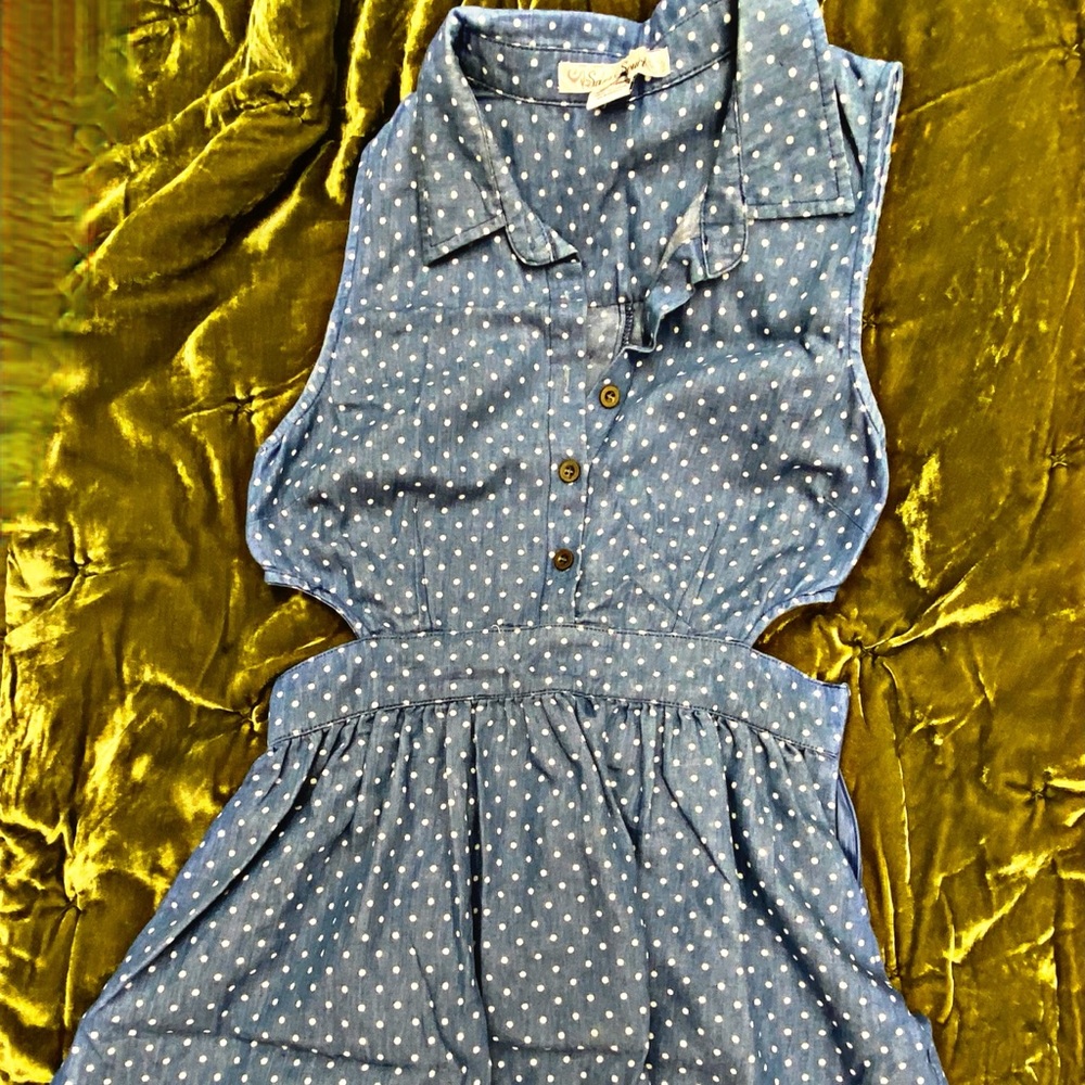 Polka-Dot Collared Dress
